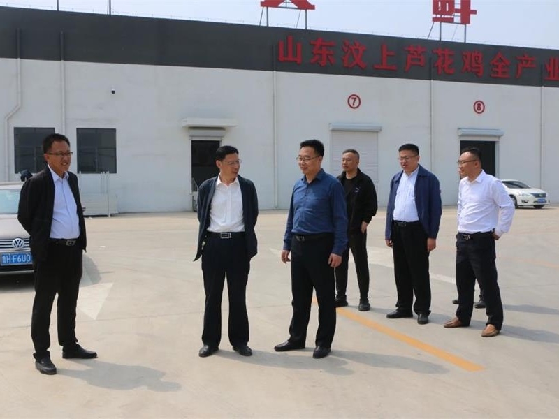汶上縣發(fā)改局局長李振到金秋農(nóng)牧公司督導(dǎo)汶上蘆花雞全產(chǎn)業(yè)鏈項目建設(shè)情況